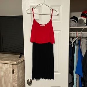 Red and black game day dress